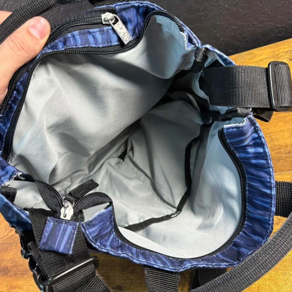 Skip‎ Hop Duo Signature Blue Tonal Chevron Polyester Diaper Bag OS